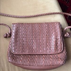 Morgan Taylor Chocolate Woven Crossbody Bag